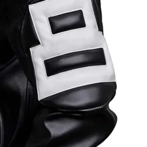 Men’s 8 Ball Bomber Black Leather Bomber Jacket For Sale