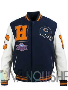 Men’s Chicago Bears Mashup Classic Rib Varsity Jacket front