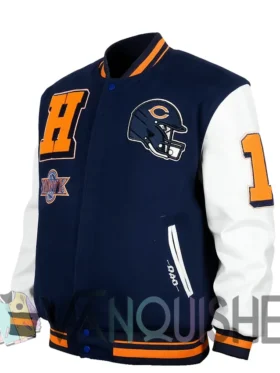 Men’s Chicago Bears Mashup Classic Rib Varsity Jacket left