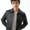 My Life With The Walter Boys Ashby Gentry Leather Jacket Side