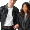 My Life With The Walter Boys Noah LaLonde Leather Jacket Side