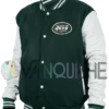 NY Jets Kevin Arnold Green Varsity Jacket left