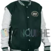NY Jets Kevin Arnold Green Varsity Jacket right