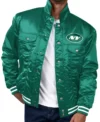 New York Jets Silver Tab Green Varsity Jacket Back