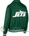 New York Jets Silver Tab Green Varsity Jacket back