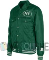 New York Jets Silver Tab Green Varsity Jacket left