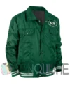 New York Jets Silver Tab Green Varsity Jacket right