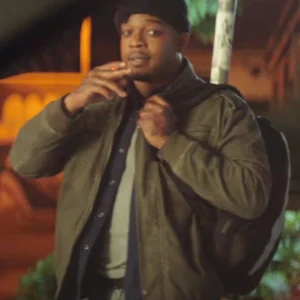 Night Always Comes Stephan James Green Jacket Front