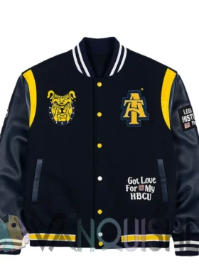 North Carolina A And T Motto 3.0 Aggie Blue Varsity Jacket frontt