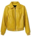 Olympo S01 Clara Galle Bomber Leather Jacket