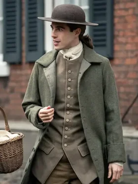Outlander S07 Joey Phillips Green Coat Side