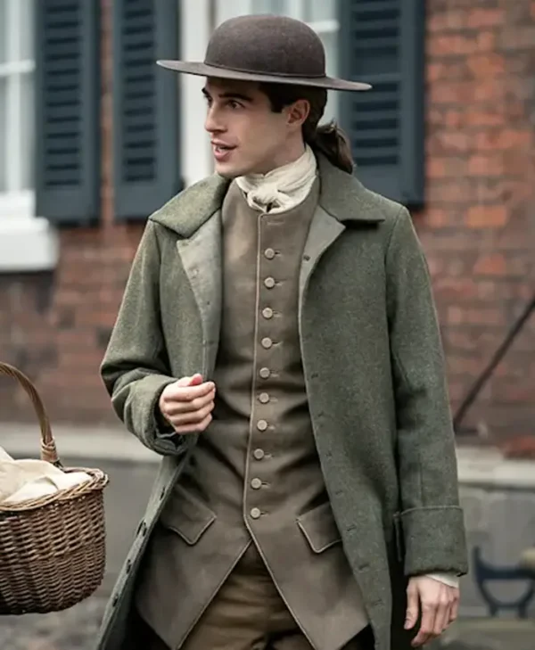 Outlander S07 Joey Phillips Green Coat Side