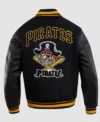 Pittsburgh Pirates Retro Classic Rib Black Varsity Jacket
