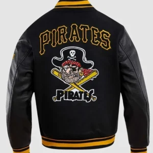 Pittsburgh Pirates Retro Classic Rib Black Varsity Jacket