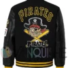 Pittsburgh Pirates Retro Classic Rib Black Varsity Jacket back