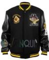Pittsburgh Pirates Retro Classic Rib Black Varsity Jacket front