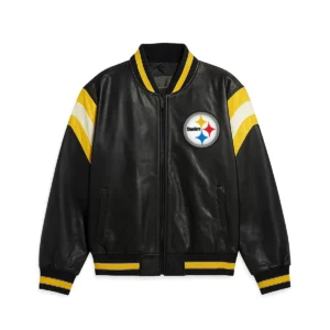 Pittsburgh Steelers Leather Bomber Jacket