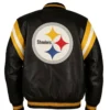 Pittsburgh Steelers Leather Bomber Jacket Back