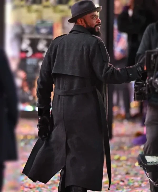 Play Dirty LaKeith Stanfield Black Wool Coat