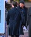 Play Dirty Mark Wahlberg Blue Wool Coat