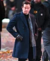 Play Dirty Mark Wahlberg Blue Wool Coat Front