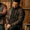 Play Dirty Mark Wahlberg Brown Leather Blazer