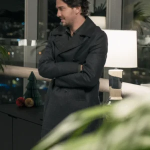 Play Dirty Nat Wolff Black Wool Coat