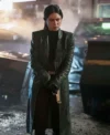 Play Dirty Rosa Salazar Leather Coat Side