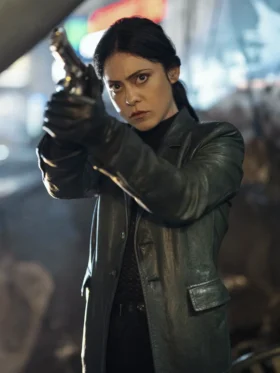 Play Dirty Rosa Salazar Leather Coat