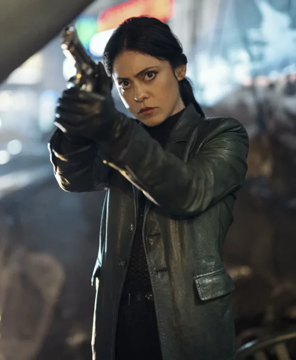 Play Dirty Rosa Salazar Leather Coat