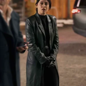 Play Dirty Rosa Salazar Black Leather Coat