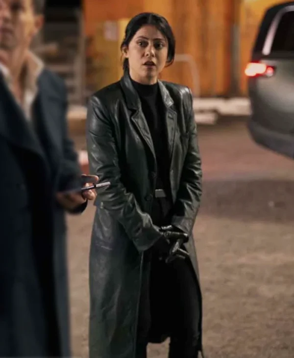 Play Dirty Rosa Salazar Black Leather Coat