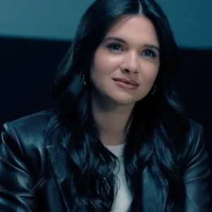 Providence Falls Katie Stevens Black Leather Blazer