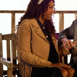 Providence Falls S01 Felicia Simone Suede Leather Jacket Front