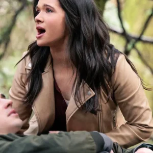 Providence Falls S01 Katie Stevens Brown Leather Jacket