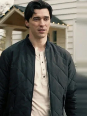 Providence Falls S01 Lachlan Quarmby Black Bomber Jacket Front
