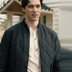 Providence Falls S01 Lachlan Quarmby Black Bomber Jacket Front