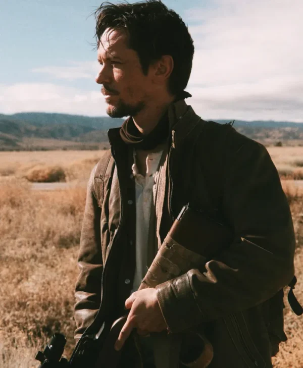 Red Plague Chad Sellers Brown Leather Jacket Back