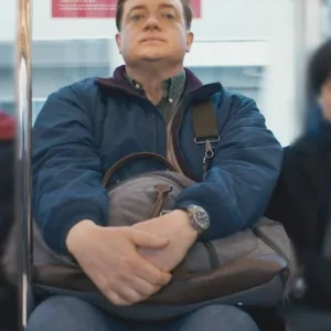 Rental Family Brendan Fraser Blue Bomber Jacket