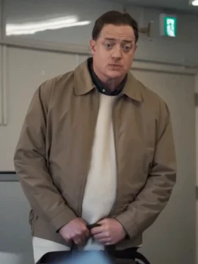 Rental Family Brendan Fraser Brown Cotton Jacket