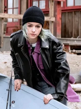 Resident Alien S04 Taylor Blackwell Black Leather Jacket