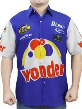 Ricky Bobby Wonder Blue Shirt Side