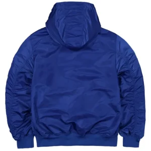 Seattle Seahawks Blue Hooded Bomber Jacket