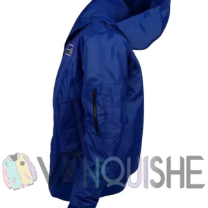 Seattle Seahawks Blue Hooded Bomber Jacket leftt