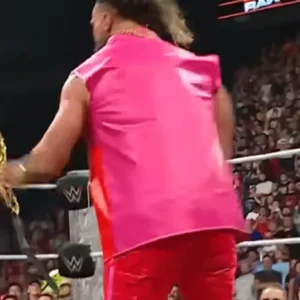 Seth Rollins WWE Raw 2025 Pink Leather Vest