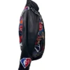 Shop Mega Patchwork Wool Leather Black Jacket