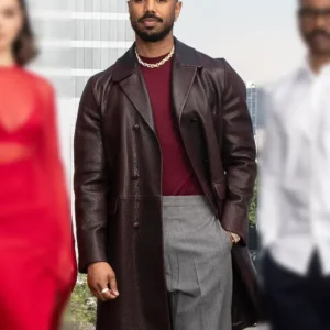 Sinners Michael B. Jordan Brown Leather Coat