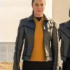 Star Trek Strange New Worlds Grey and Black Leather Jacket