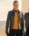 Star Trek Strange New Worlds Grey and Black Leather Jacket