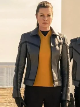 Star Trek Strange New Worlds Grey and Black Leather Jacket
